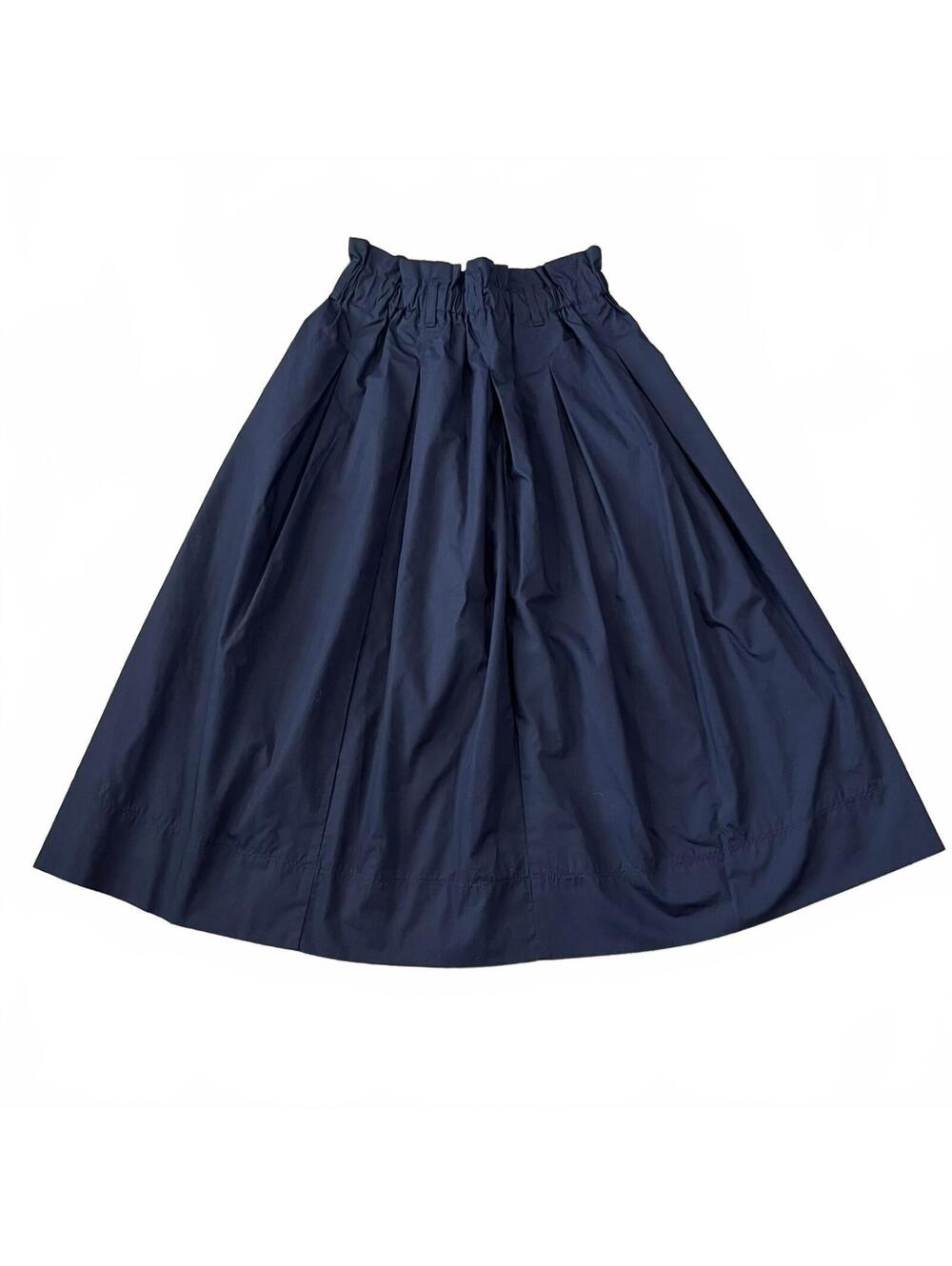 Uniqlo High Waisted Flare Midi Skirt Navy Blue Size Small